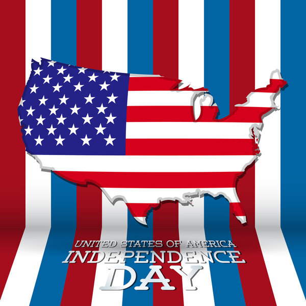 Usa Independence Day Symbols Stock Illustration