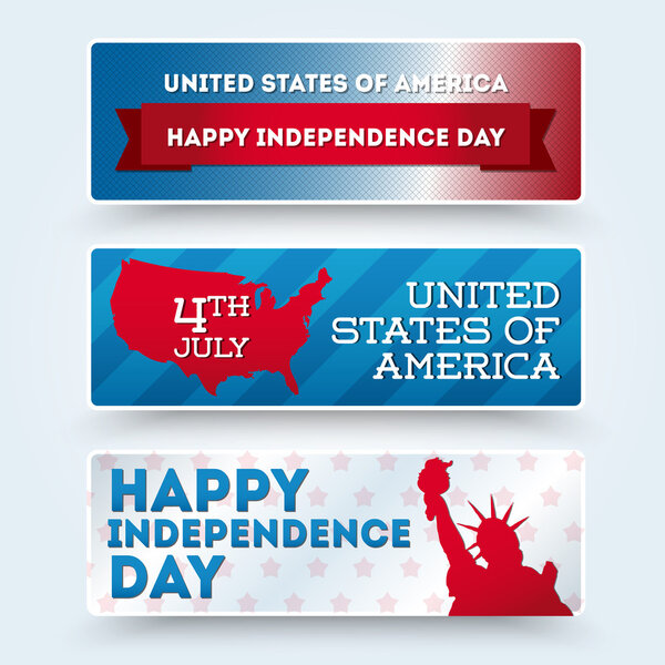 Usa Independence Day Symbols Stock Vector