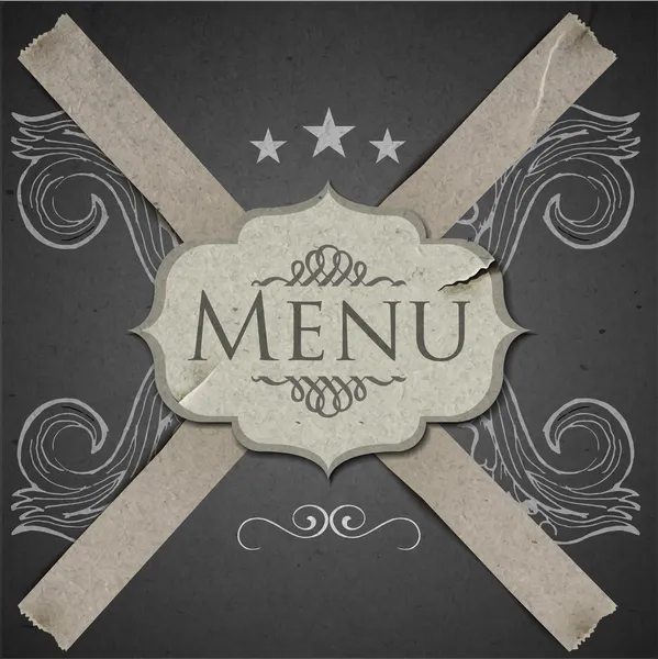 Modelo Vetor Grunge Para Restaurante Menu Ilustração De Bancos De Imagens