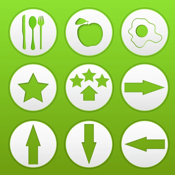 Buttons Green Background Royalty Free Stock Illustrations