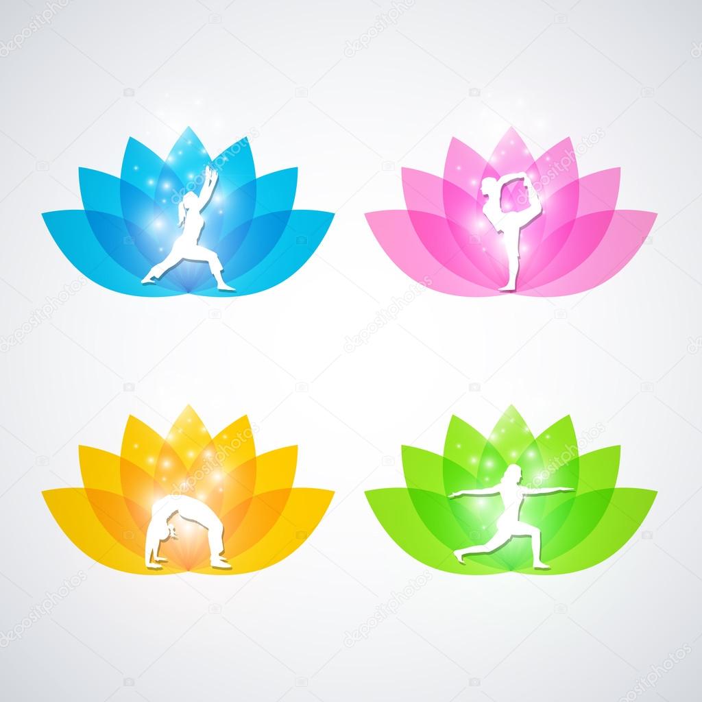 Gymnastics signs set vector illustration  