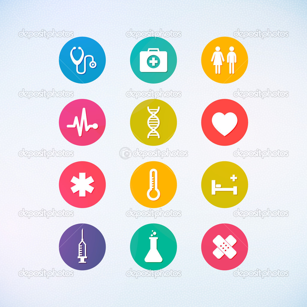 Medicine icons set   vector illustration  