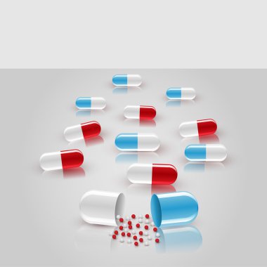 Vector background with pills clipart