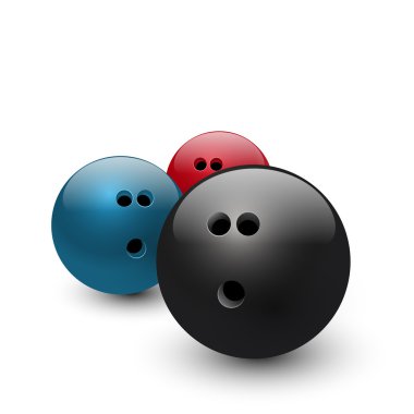Vector illustration of bowling balls clipart