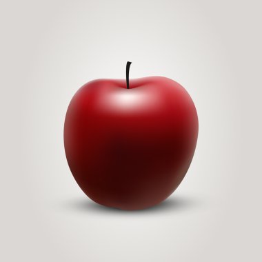 Vector illustration of a red apple. clipart