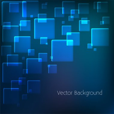 Vector background with blue squares. clipart