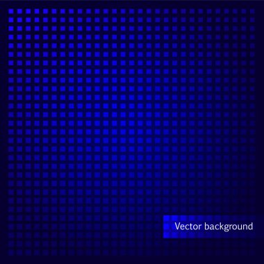 Vector blue background with squares clipart