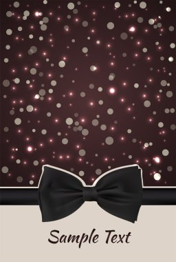 ribbon with bow and Christmas abstract background clipart