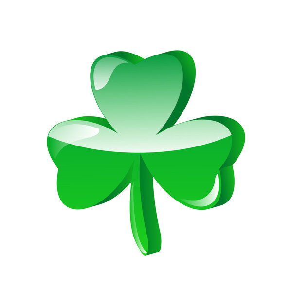 Векторная иллюстрация трёх листьев клевера
.