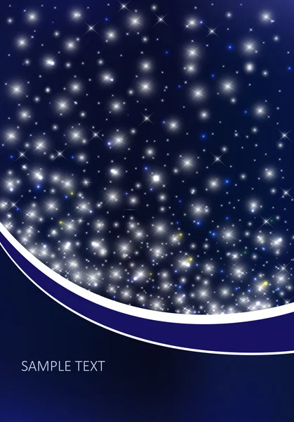 Fondo Vectorial Con Cielo Nocturno — Vector de stock