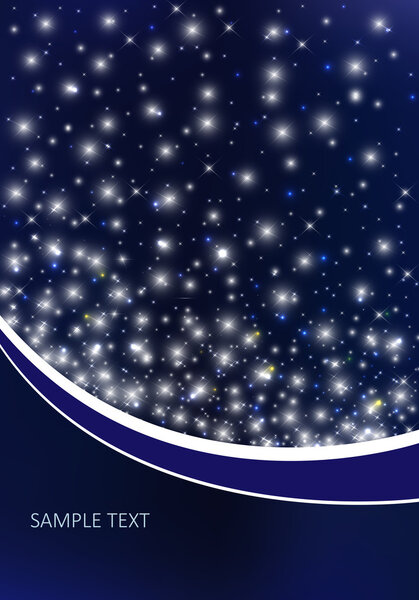Vector background with night sky