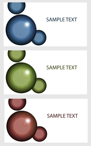 Bandeiras Vetoriais Com Bolhas Coloridas — Vetor de Stock