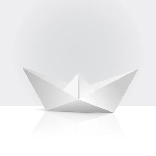 Vector Illustration Paper Boat — Stock Vector