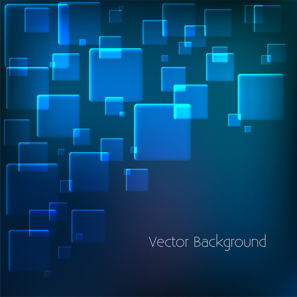 Vector background with blue squares.