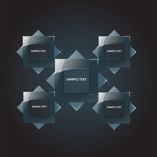 Vector set of square banners.