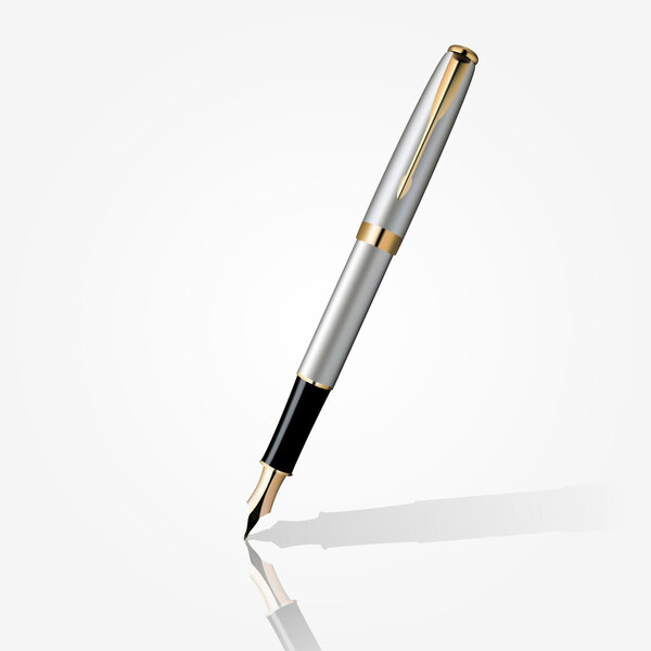 Fountain pen. Vector illustration.