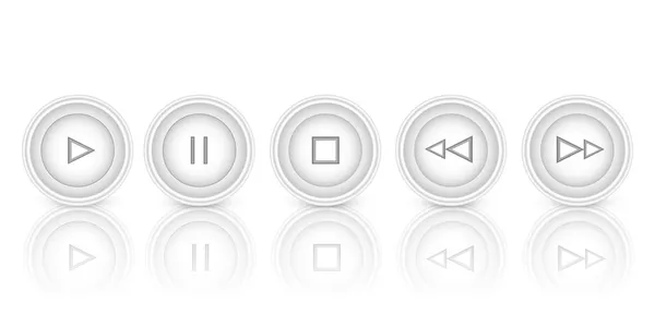 Vector Set Media Buttons — Stock Vector