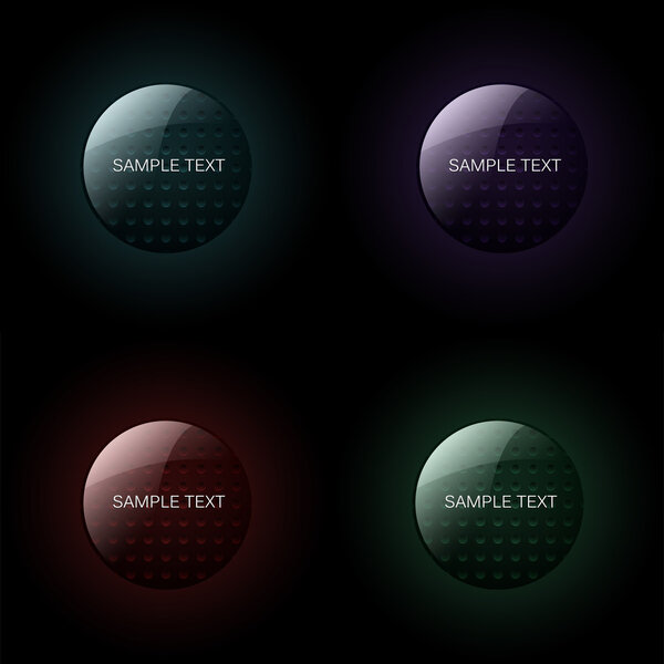 Набор круглых кнопок веб-цвета. Векторная иллюстрация. Eps10
.