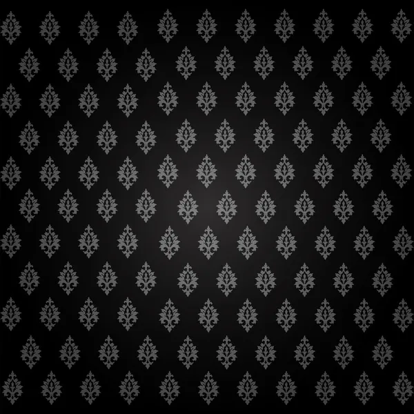 ダマスク織のシームレスな花柄 ビンテージ ベクトル イラスト — ストックベクタ