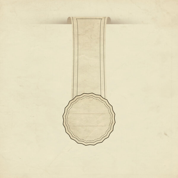 Векторный бейдж с местом для копирования текста
