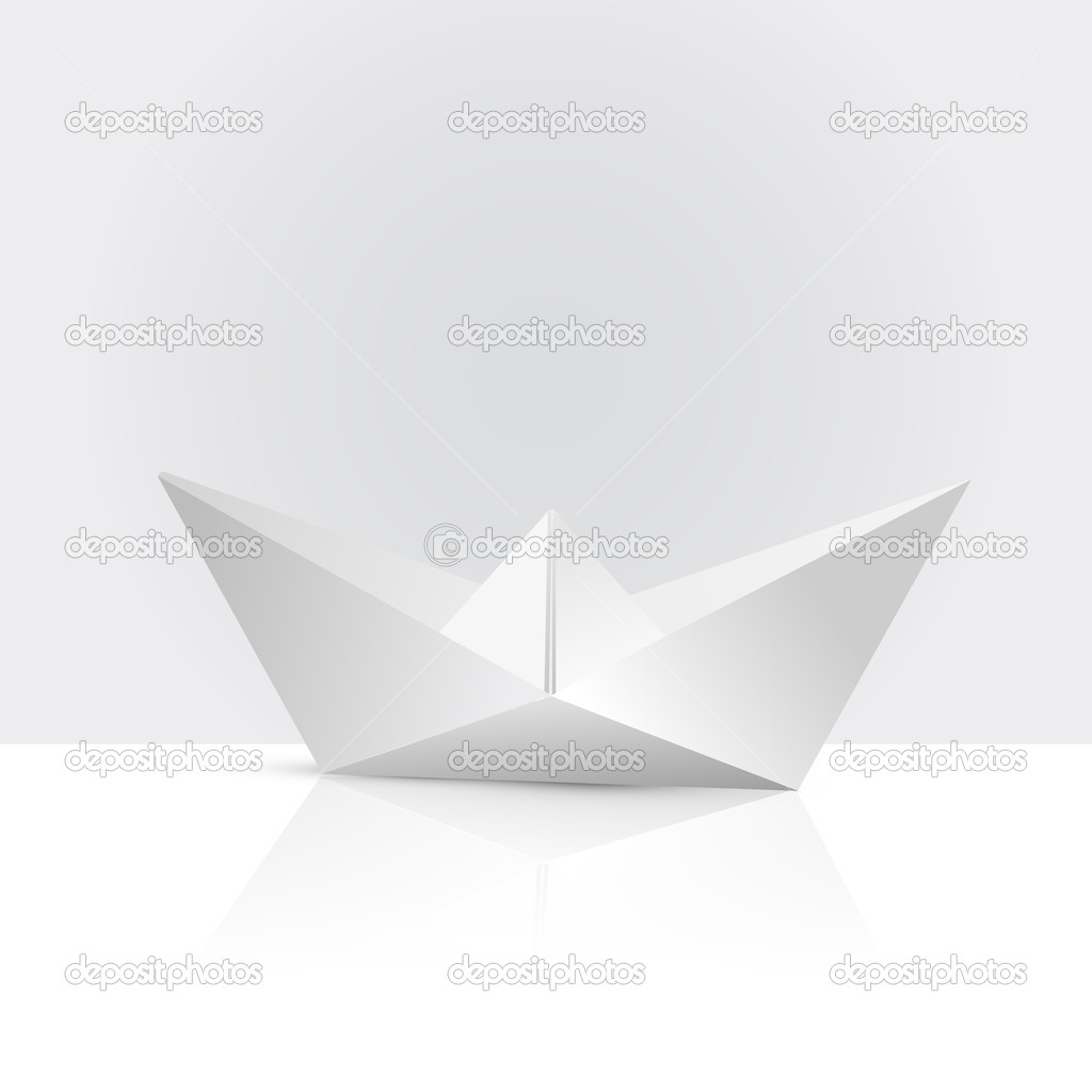 Illustrazione vettoriale della barca di carta .