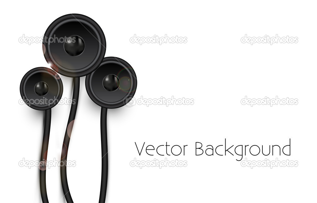 Vector background with speakers.