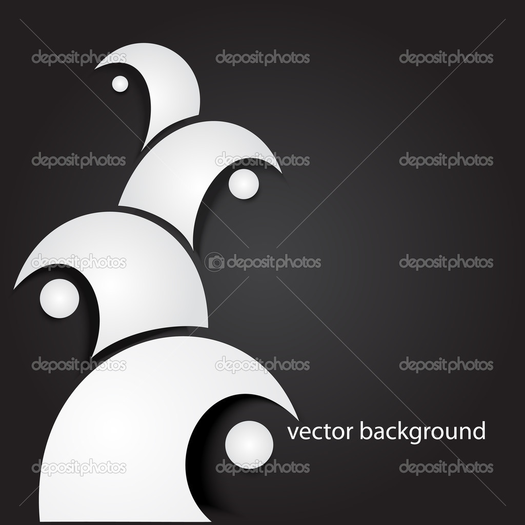 Vector background with white waves