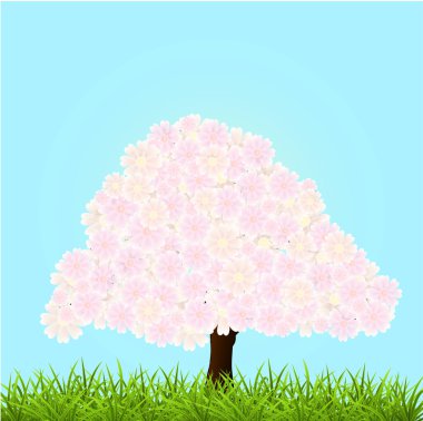 Vector illustration of a blossom tree. clipart