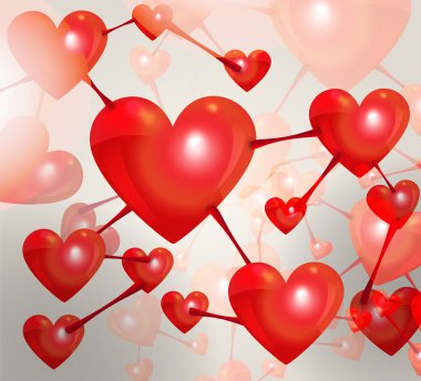 Valentines Day background - vector illustration clipart