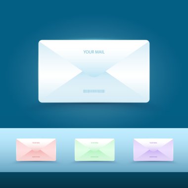 Set of vector email icons clipart