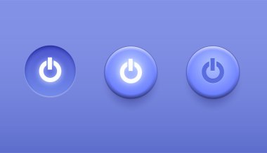 Power Switch icons, vector buttons clipart