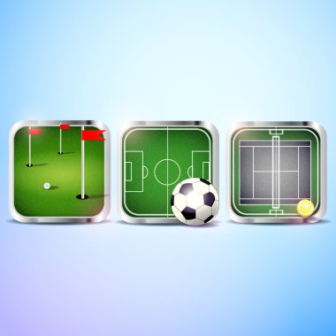 Set of vector sport icons clipart