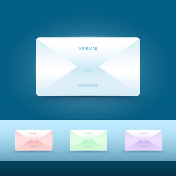 Set of vector email icons