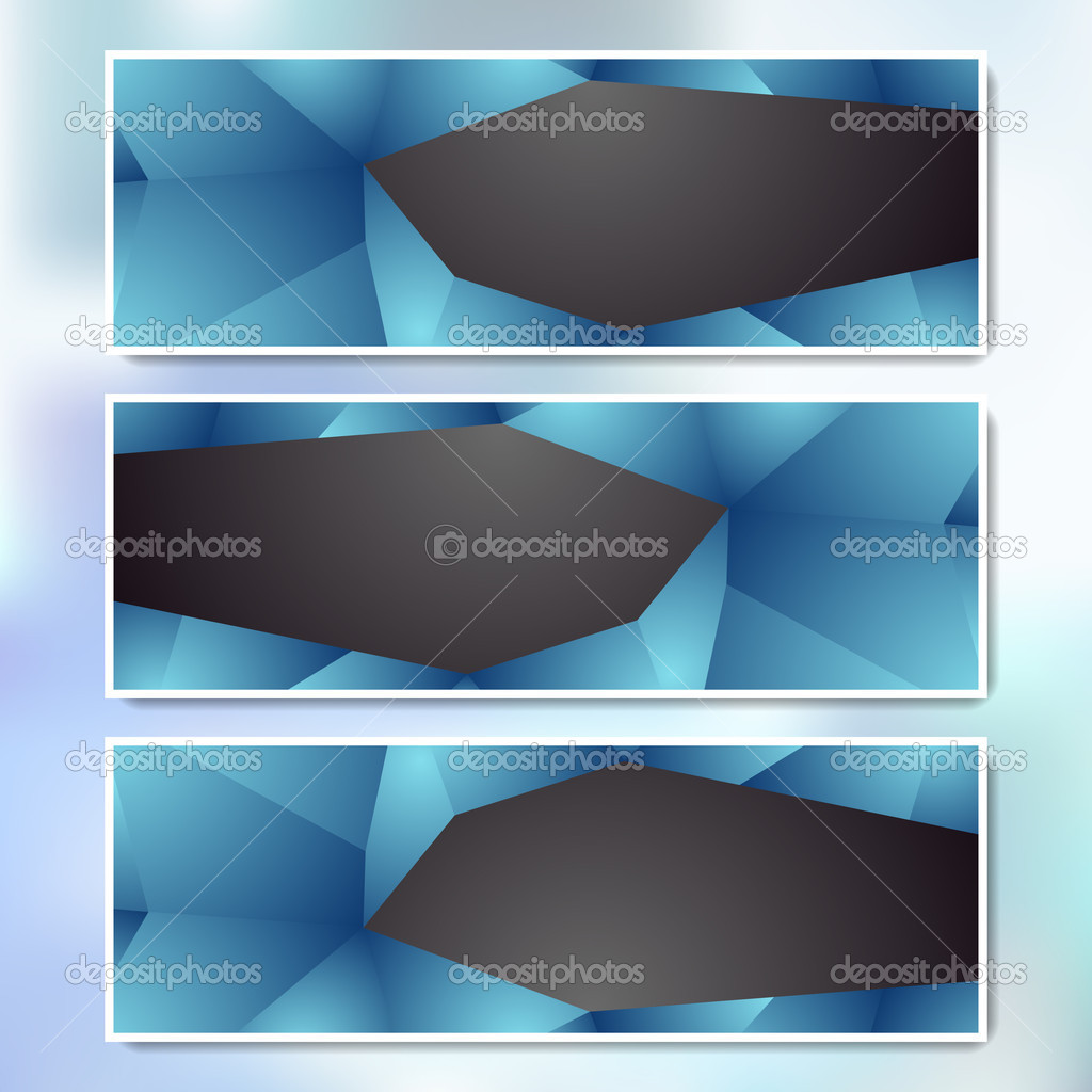 Vector set of web banners