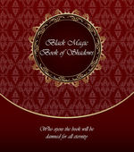 Vintage background, vector gold and red template