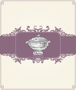 Vintage menu for restaurant, cafe, bar, coffeehouse clipart