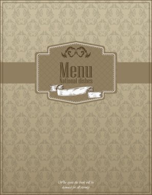 Restoran menü tasarımı. Milli yemekleri. vektör çizim