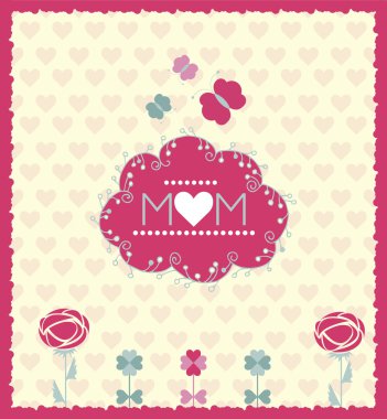 Festive card for Mother's day. Vector illustration clipart