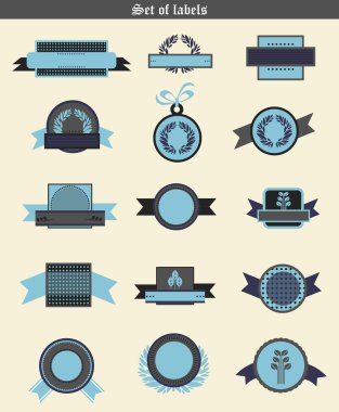 Wheat labels and badges. Vector retro elements for design clipart