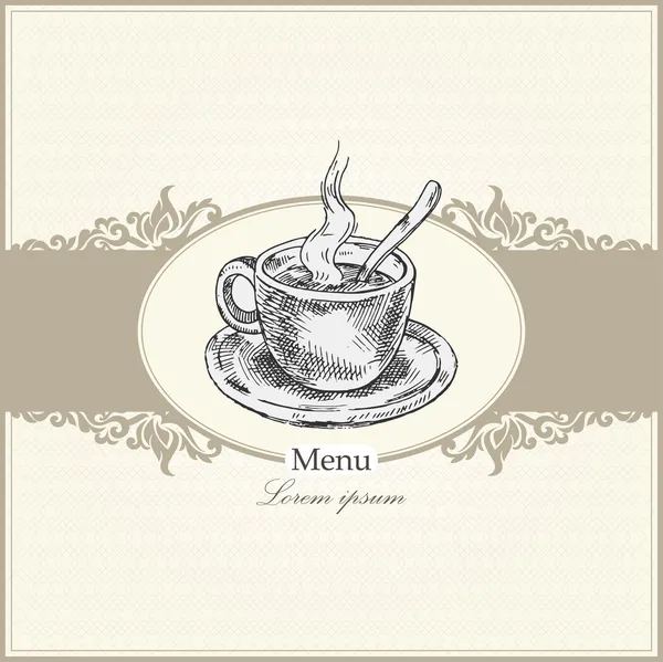 Menu Vintage Pour Restaurant Café Bar Café — Image vectorielle