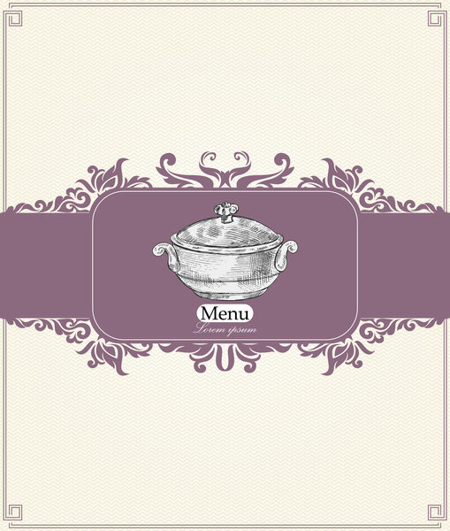 Винтажное меню ресторана, кафе, бара, кофейни
