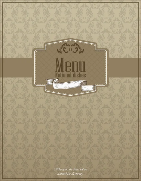 Design Menu Restaurante Pratos Nacionais Ilustração Vetorial — Vetor de Stock