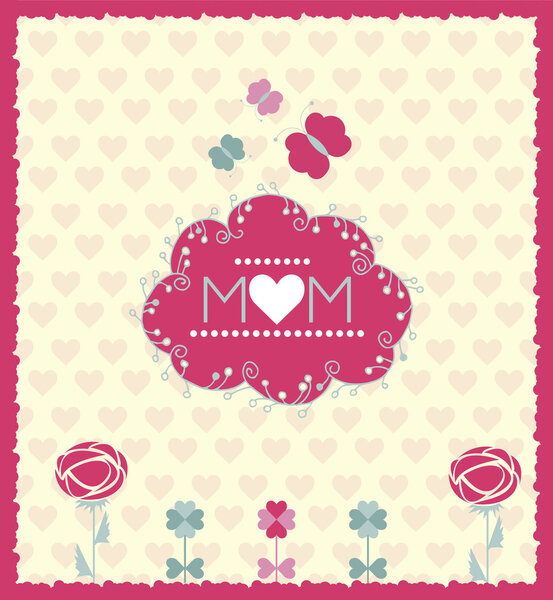 Festive card for Mother's day. Vector illustration