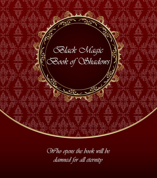 Vintage background, vector gold and red template
