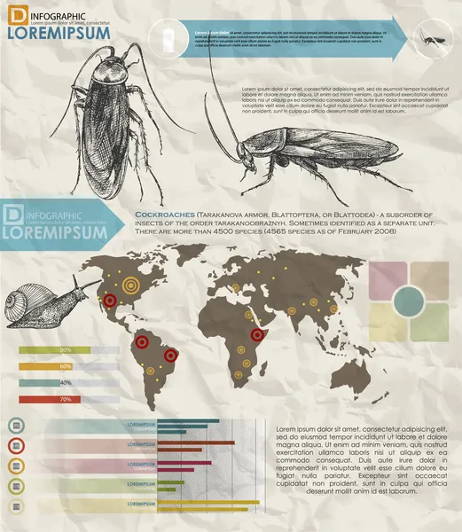 Eco Info Graphikvektor Mit Weltkarte — Stockvektor