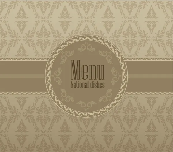 Restaurant Menu Design National Dishes Vector Illustration — Stock Vector