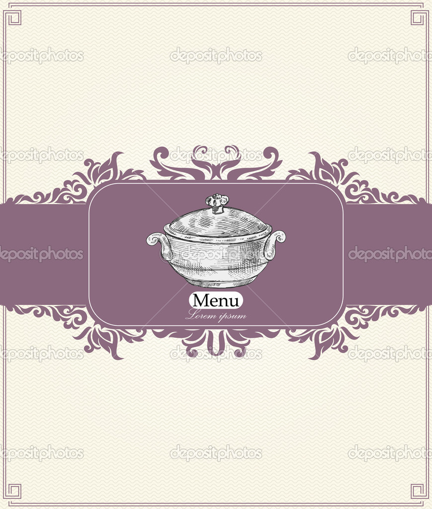 Vintage menu for restaurant, cafe, bar, coffeehouse