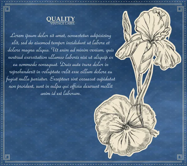 bitki şifa ile vintage eczane etiket. vektör çizim