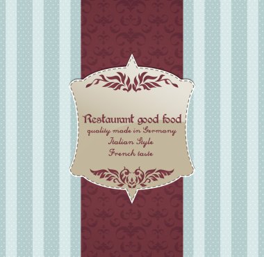 Restoran menüsü tasarımı. Vektör