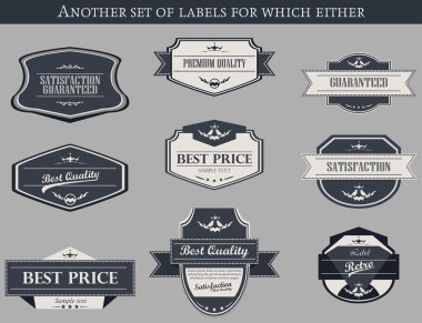 Retro vector labels and badges clipart